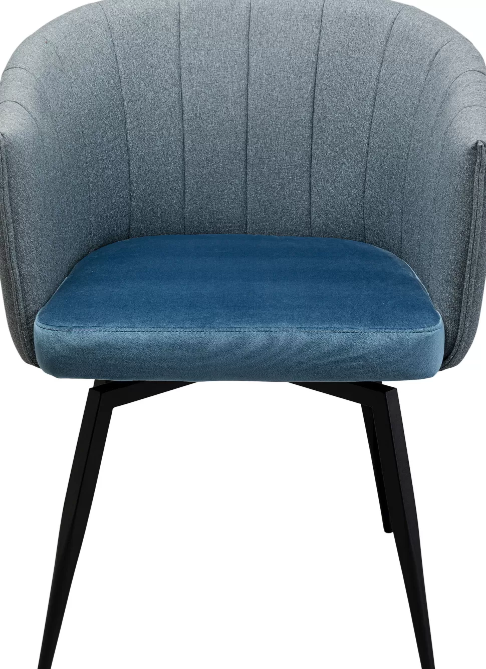 Krzesła-KARE Design Krzesło Obrotowe Z Podłokietnikami Kolor Niebieski Nogi Ze Stali Czarne 60x81 Cm