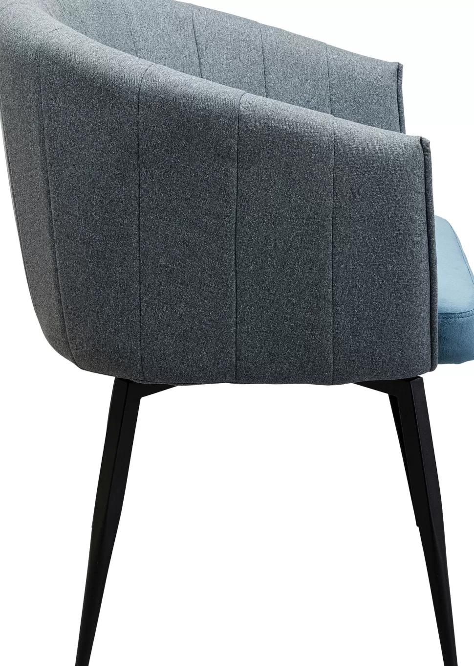 Krzesła-KARE Design Krzesło Obrotowe Z Podłokietnikami Kolor Niebieski Nogi Ze Stali Czarne 60x81 Cm