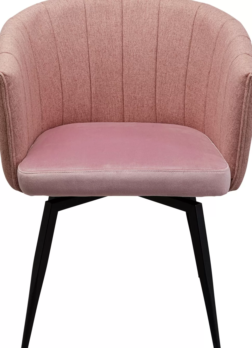 Krzesła-KARE Design Krzesło Obrotowe Z Podłokietnikami Kolor Różowy Nogi Ze Stali Czarne 60x81 Cm