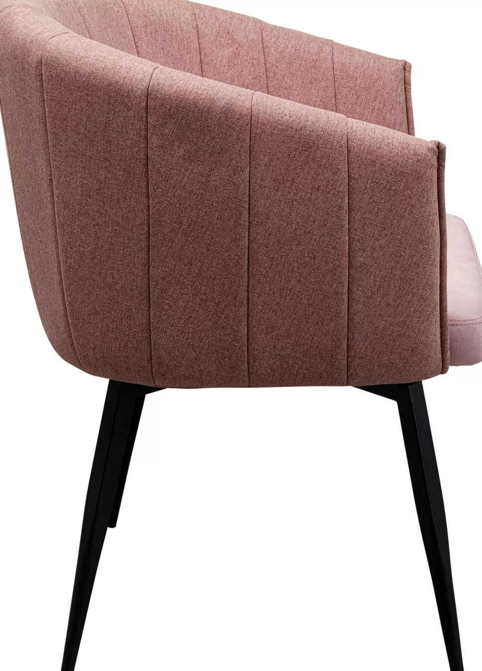 Krzesła-KARE Design Krzesło Obrotowe Z Podłokietnikami Kolor Różowy Nogi Ze Stali Czarne 60x81 Cm