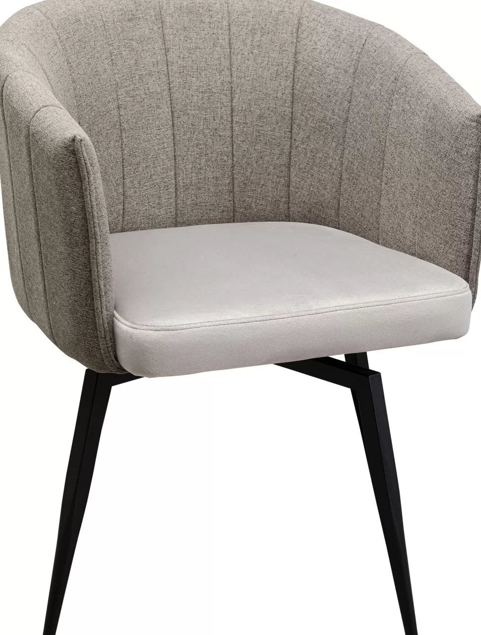 Krzesła-KARE Design Krzesło Obrotowe Z Podłokietnikami Kolor Szary Nogi Ze Stali Czarne 60x81 Cm