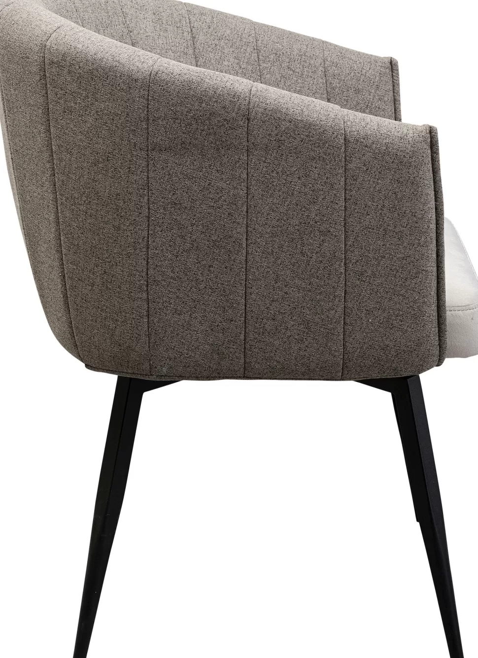 Krzesła-KARE Design Krzesło Obrotowe Z Podłokietnikami Kolor Szary Nogi Ze Stali Czarne 60x81 Cm
