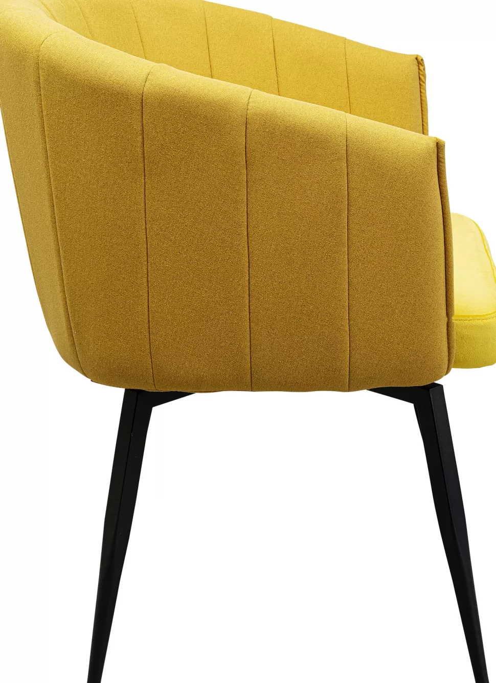 Krzesła-KARE Design Krzesło Obrotowe Z Podłokietnikami Kolor żółty Nogi Ze Stali Czarne 60x81 Cm