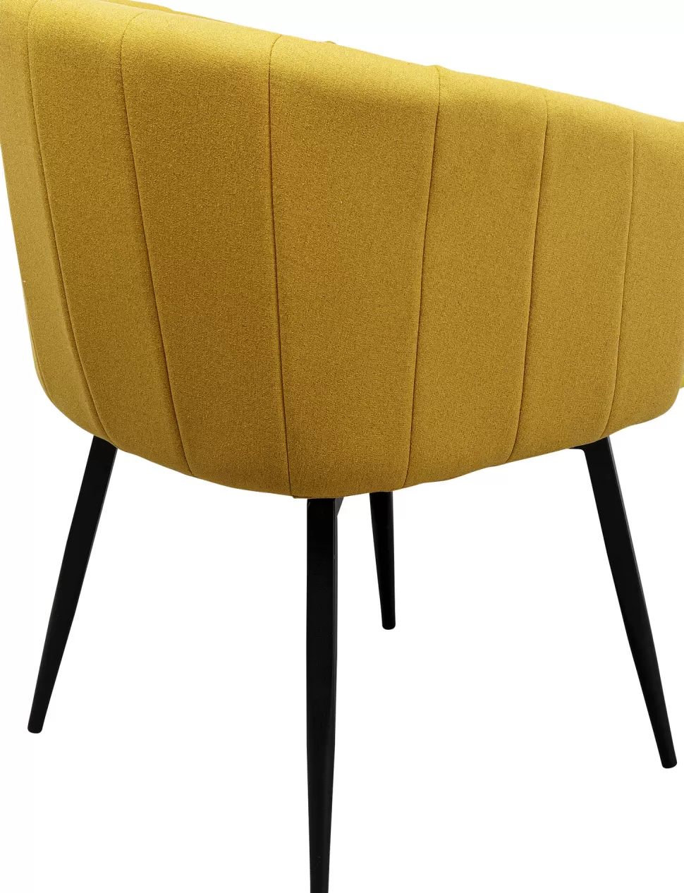 Krzesła-KARE Design Krzesło Obrotowe Z Podłokietnikami Kolor żółty Nogi Ze Stali Czarne 60x81 Cm