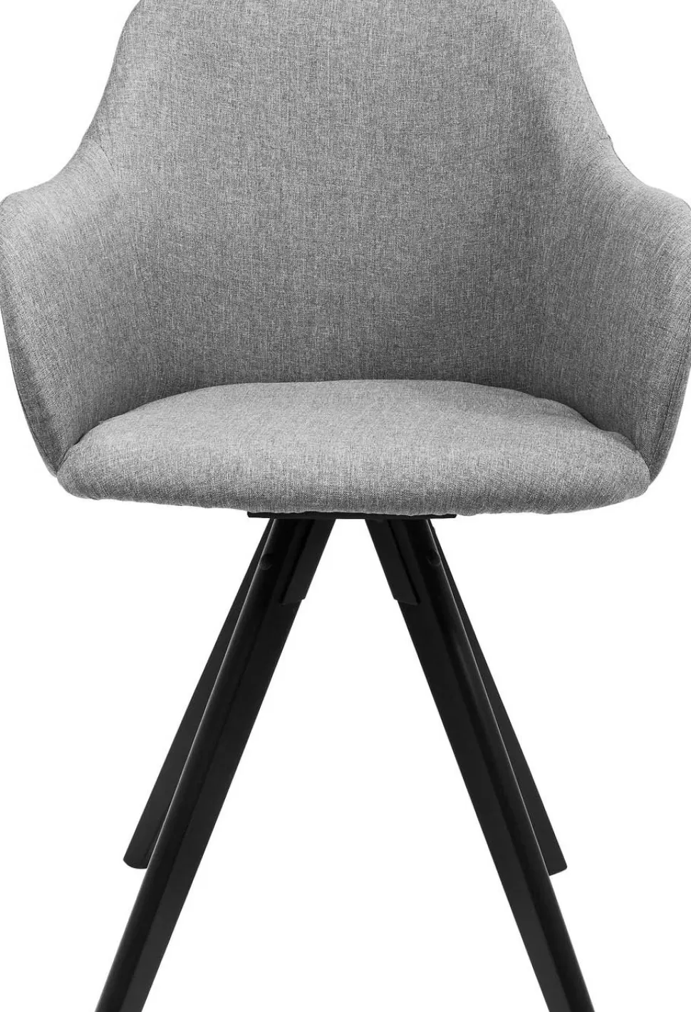 Krzesła-KARE Design Krzesło Obrotowe Z Podłokietnikami Madame 62x87 Cm Jasnoszare