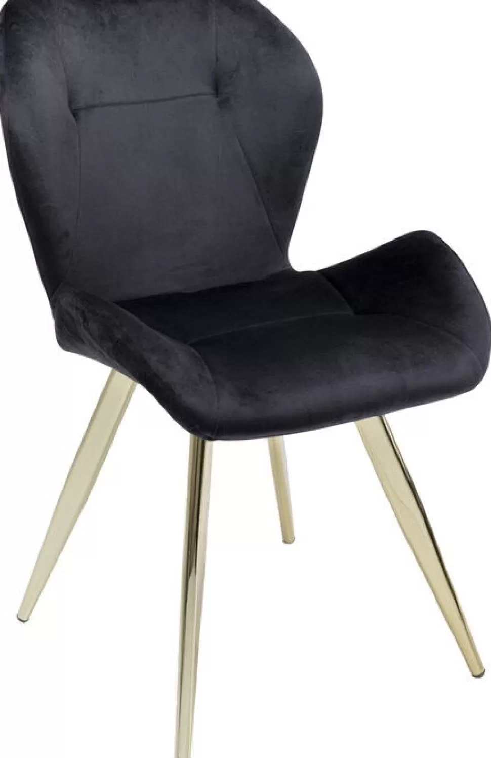 Krzesła-KARE Design Krzesło Viva 50x82 Cm Czarne - Nogi Złote