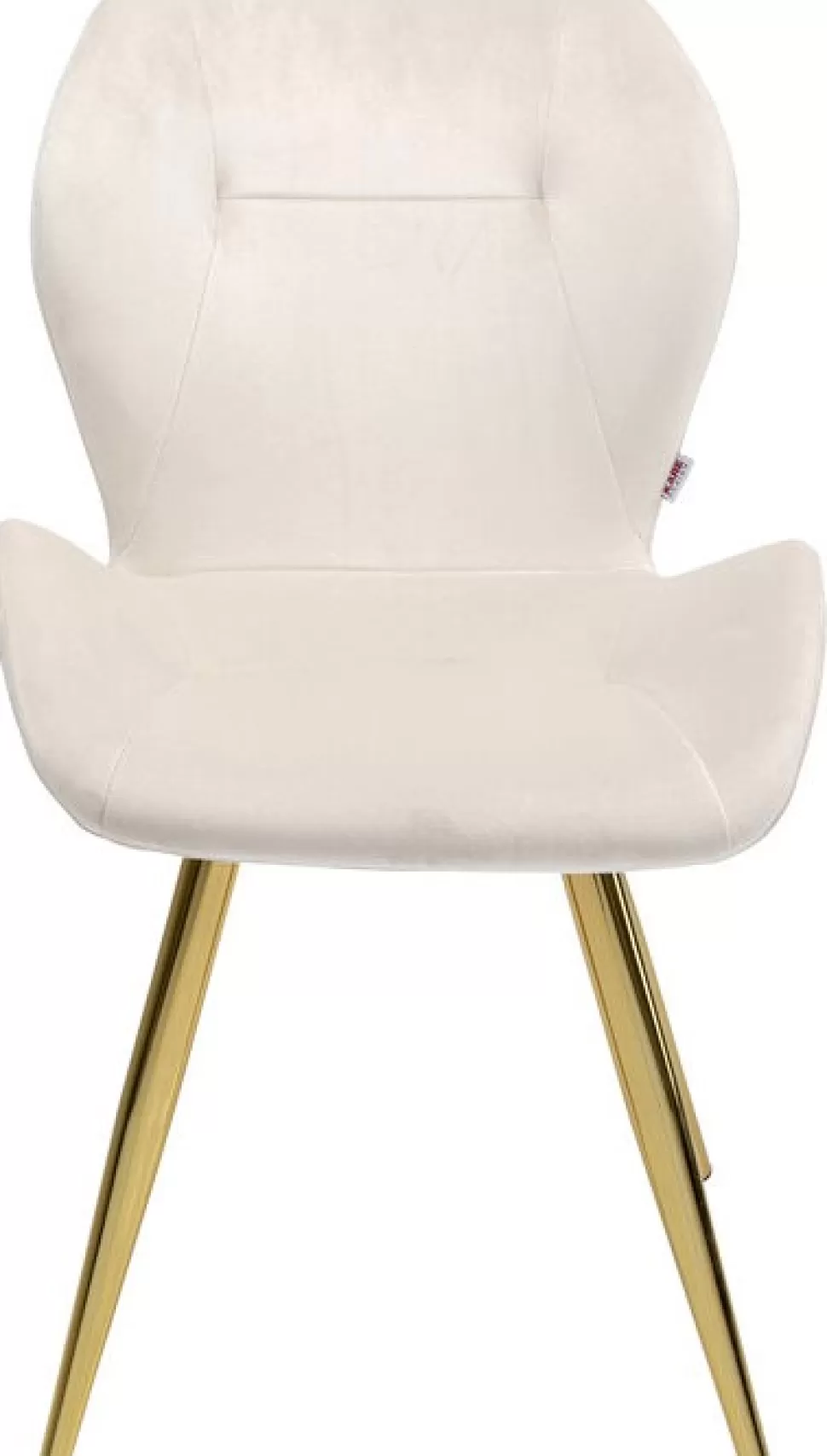 Krzesła-KARE Design Krzesło Viva 50x82 Cm Kremowe - Nogi Złote