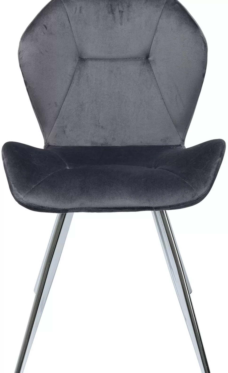 Krzesła-KARE Design Krzesło Viva Chrome 52x82 Cm Szare
