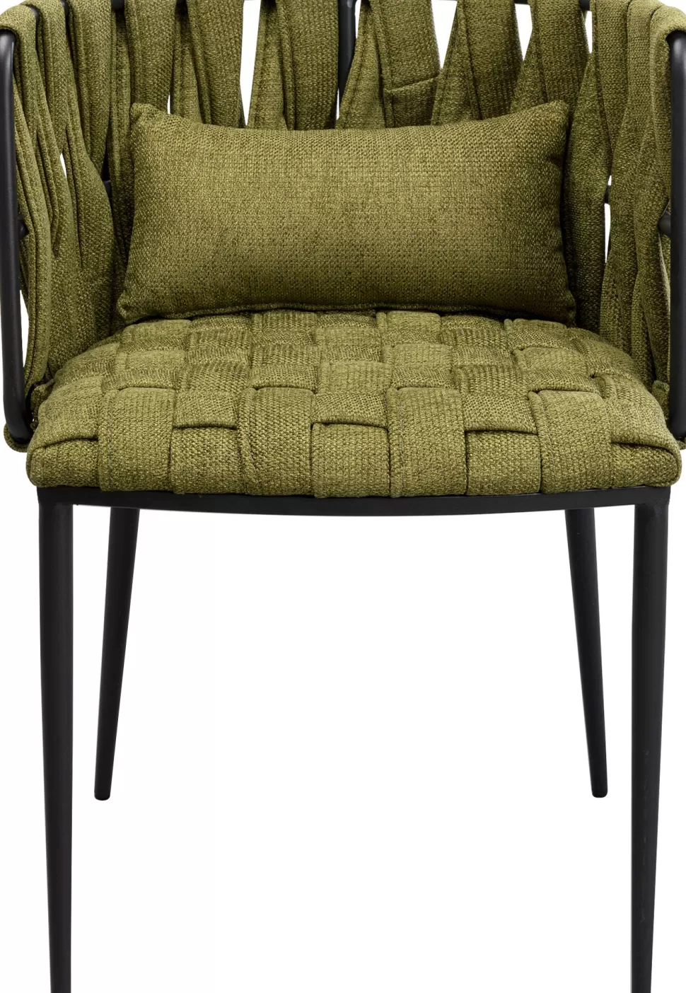 Krzesła-KARE Design Krzesło W Kolorze Ciemnozielonym Rama Czarna Stalowa 55x75 Cm