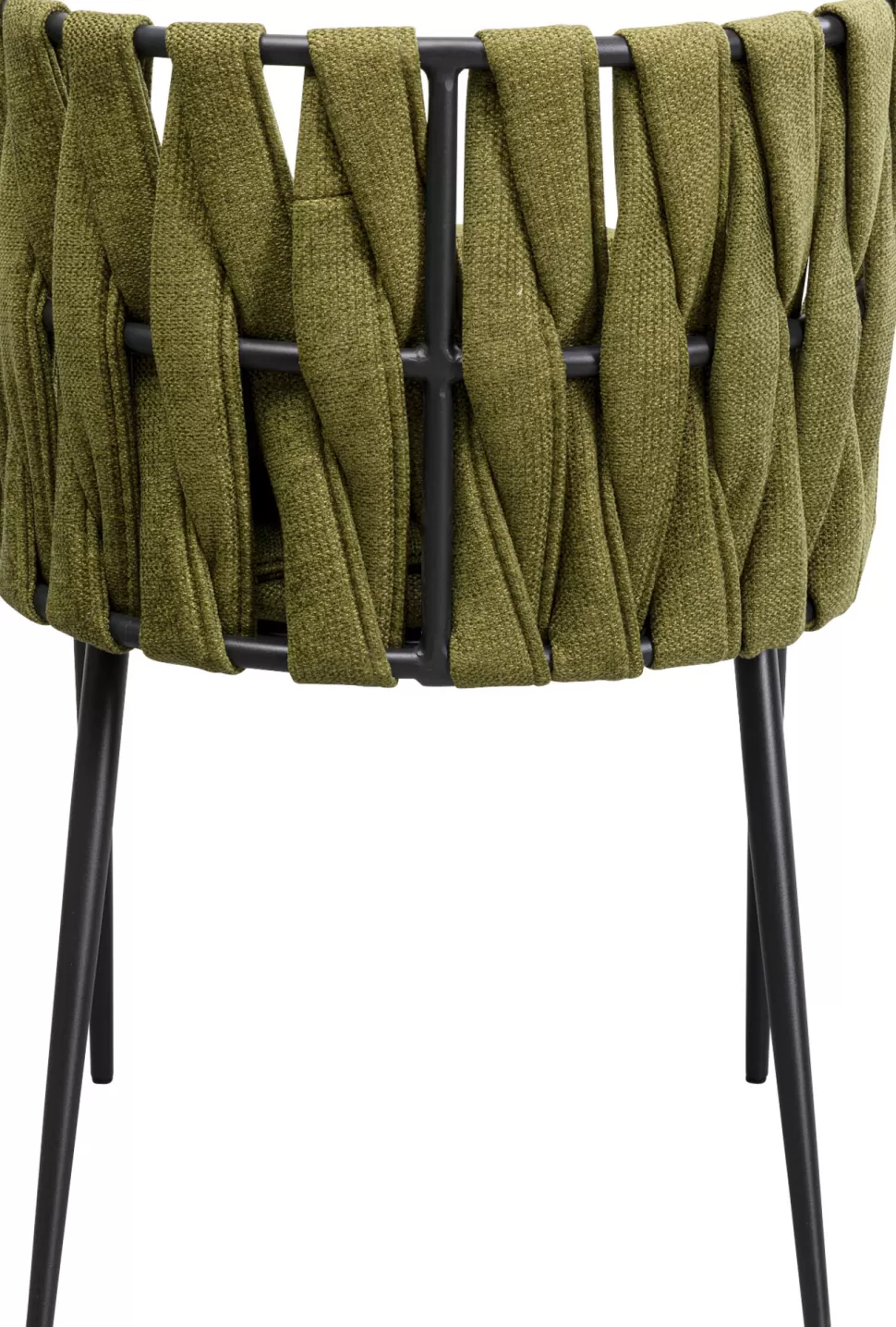 Krzesła-KARE Design Krzesło W Kolorze Ciemnozielonym Rama Czarna Stalowa 55x75 Cm