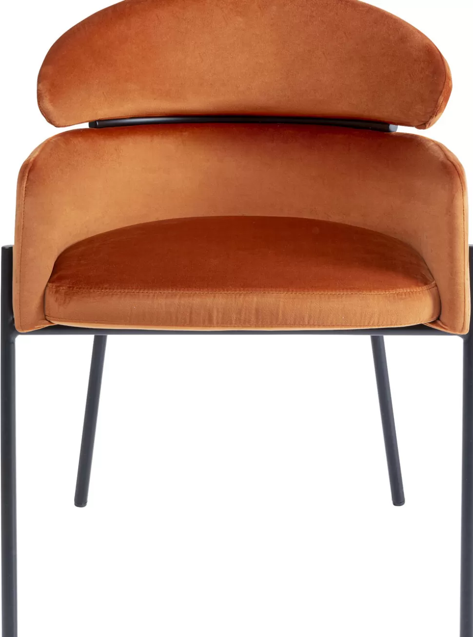 Krzesła-KARE Design Krzesło Z Podłokietnikami Alexia 61x78 Cm Pomarańczowe