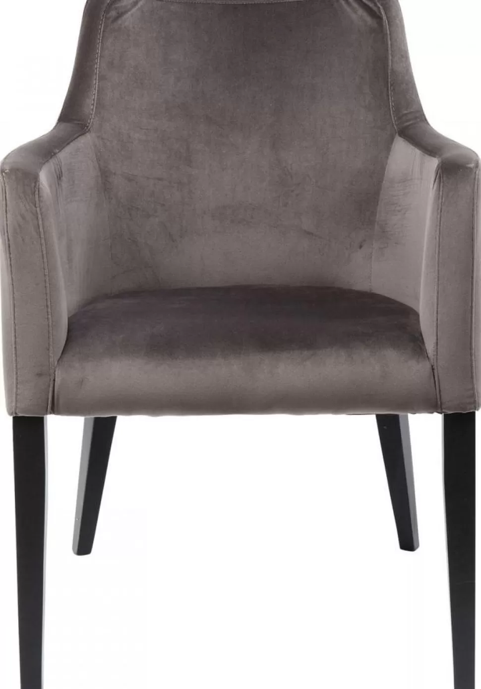 Krzesła-KARE Design Krzesło Z Podłokietnikami Mode Velvet 60x87 Cm Szare