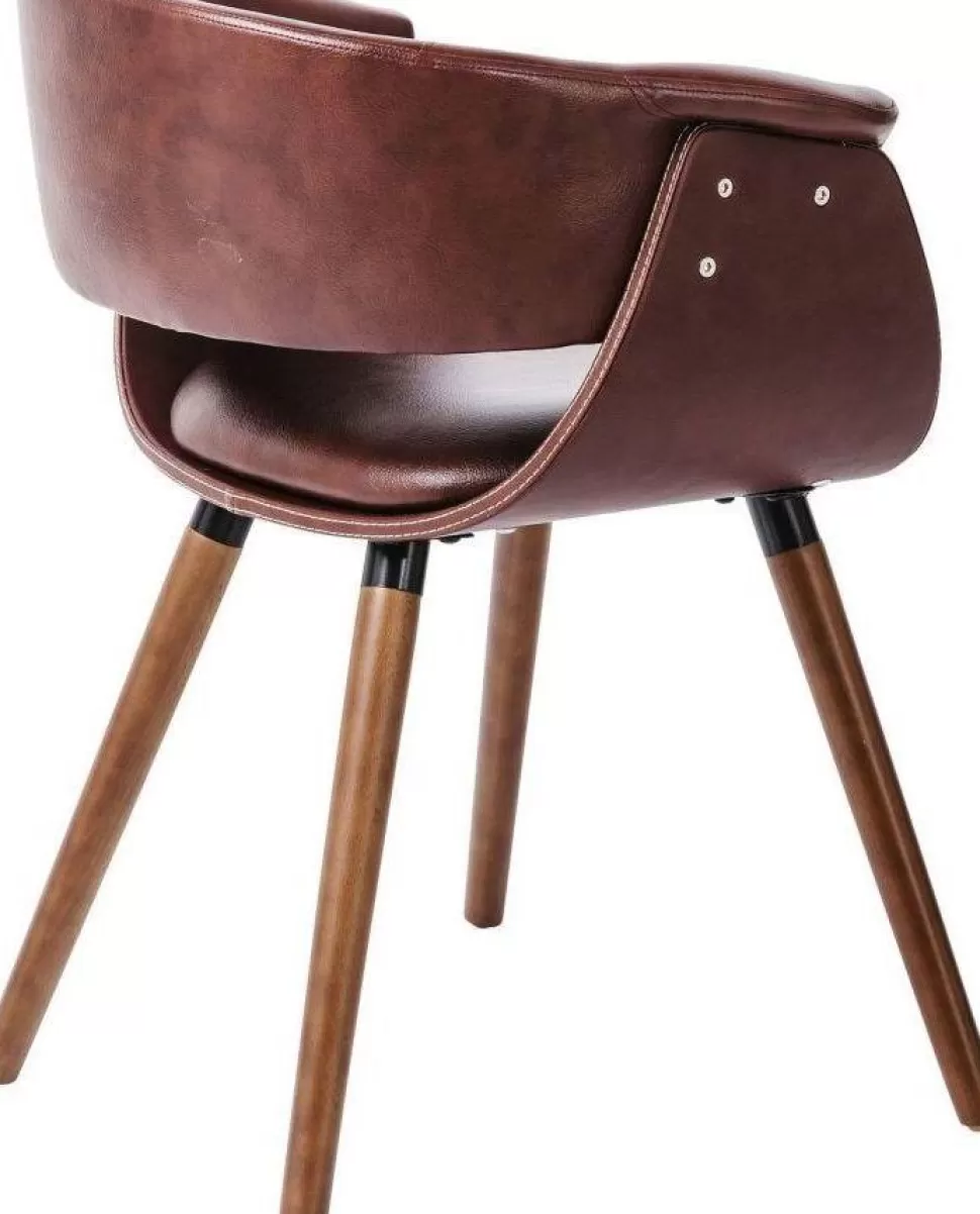 Krzesła-KARE Design Krzesło Z Podłokietnikami Monaco 58x72 Cm Brązowe