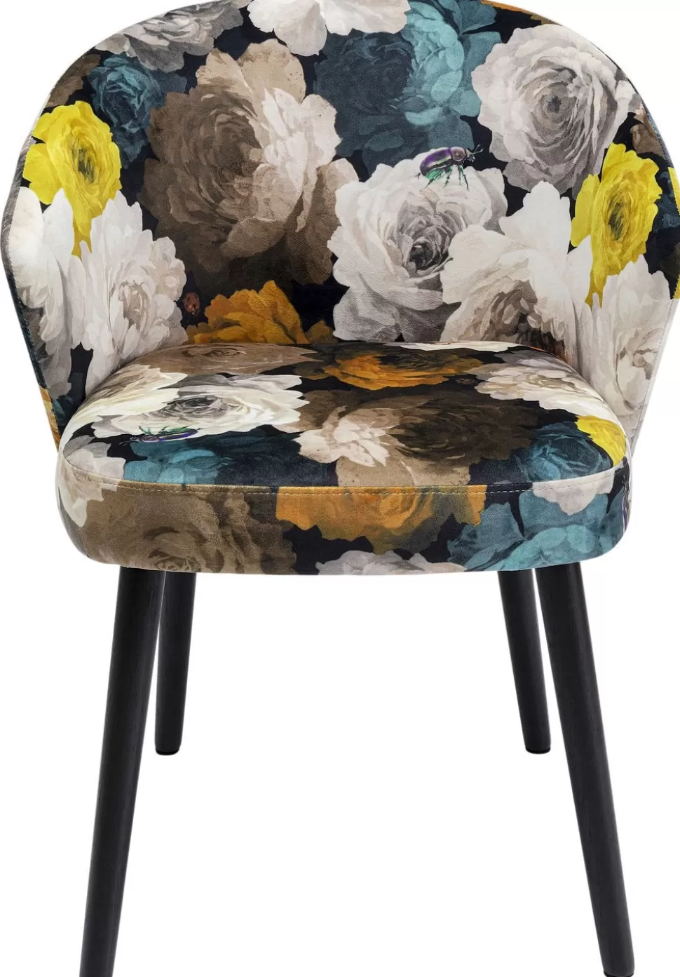 Krzesła-KARE Design Krzesło Z Podłokietnikami Peony Yellow 56x77 Cm