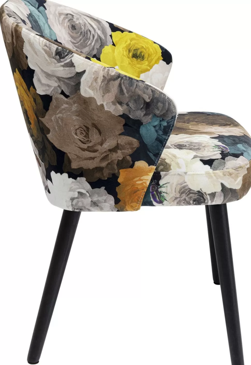 Krzesła-KARE Design Krzesło Z Podłokietnikami Peony Yellow 56x77 Cm