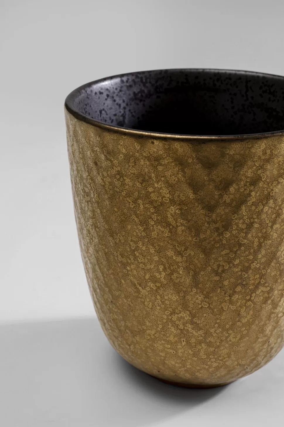 Zastawa Stołowa | Kubki-KARE Design Kubek Bez Ucha Z Porcelany Czarno-złoty 200 Ml