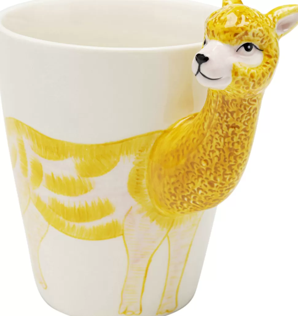 Zastawa Stołowa | Kubki-KARE Design Kubek Z Porcelany Motyw Zwierzęcy Alpaka 390 Ml