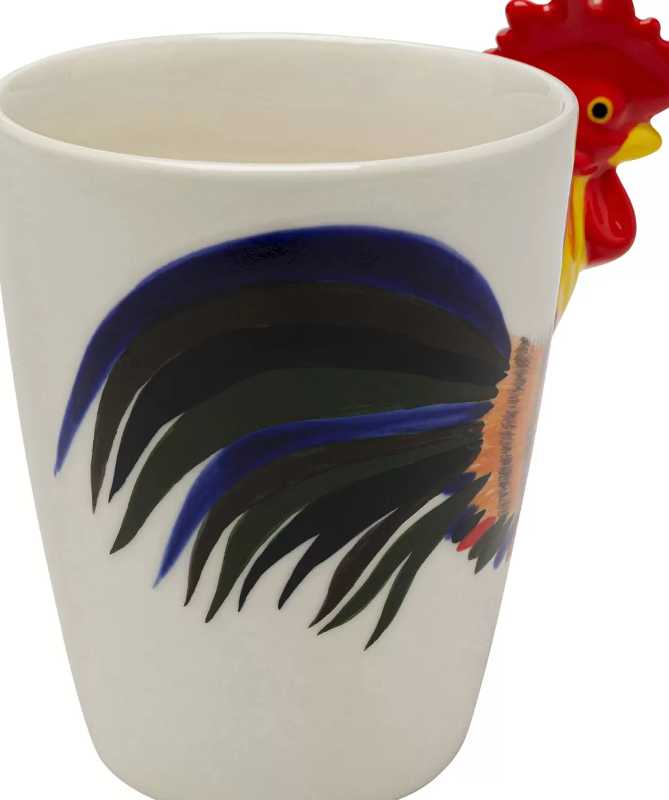 Zastawa Stołowa | Kubki-KARE Design Kubek Z Porcelany Motyw Zwierzęcy Kogut 390 Ml