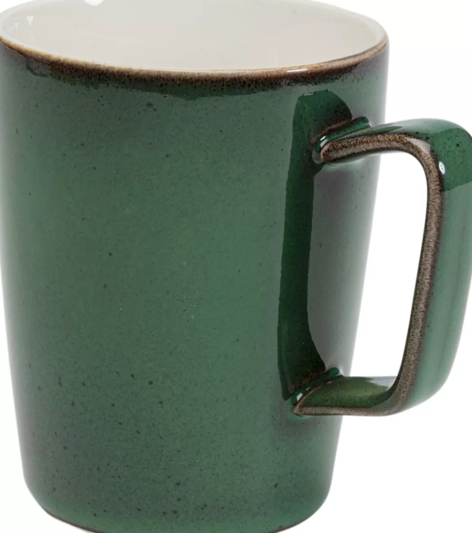 Kubki-KARE Design Kubek Z Uchem Zielony Porcelana 350 Ml