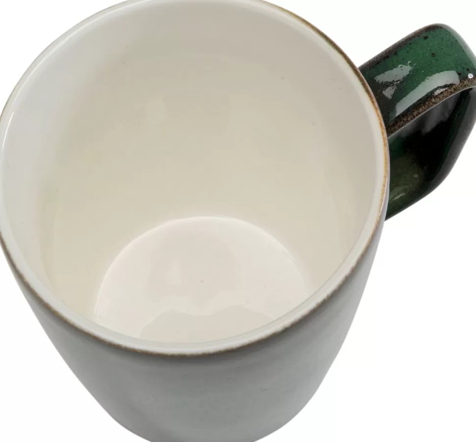 Kubki-KARE Design Kubek Z Uchem Zielony Porcelana 350 Ml