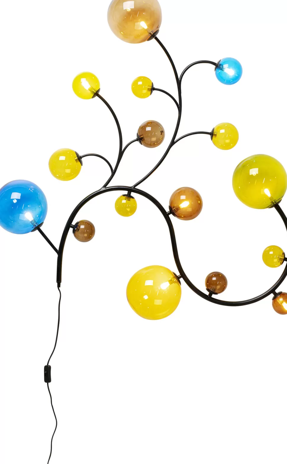 Kinkiety-KARE Design Lampa ścienna Czarna Klosze Kolorowe 185x110 Cm