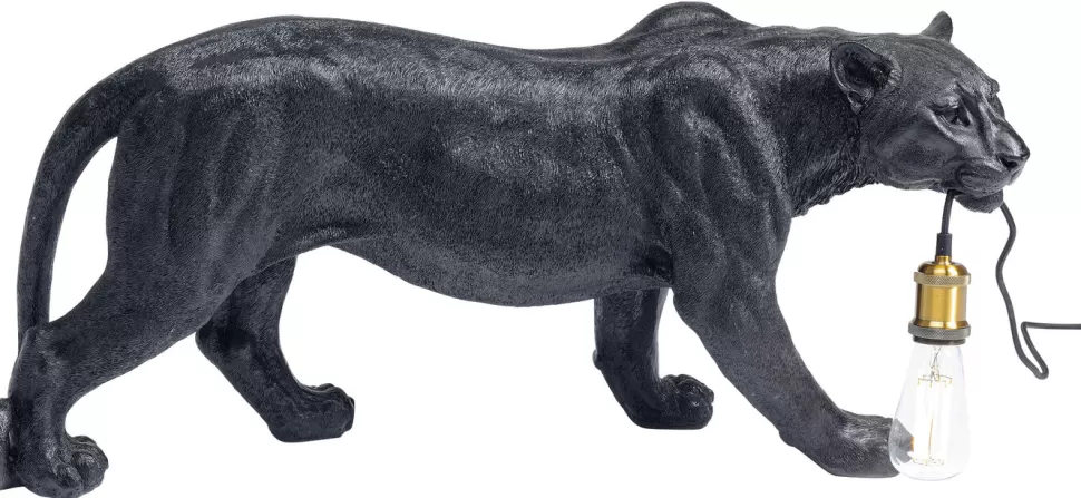 Lampy Podłogowe-KARE Design Lampa Podłogowa Animal Bagheera 85x40 Cm Czarna