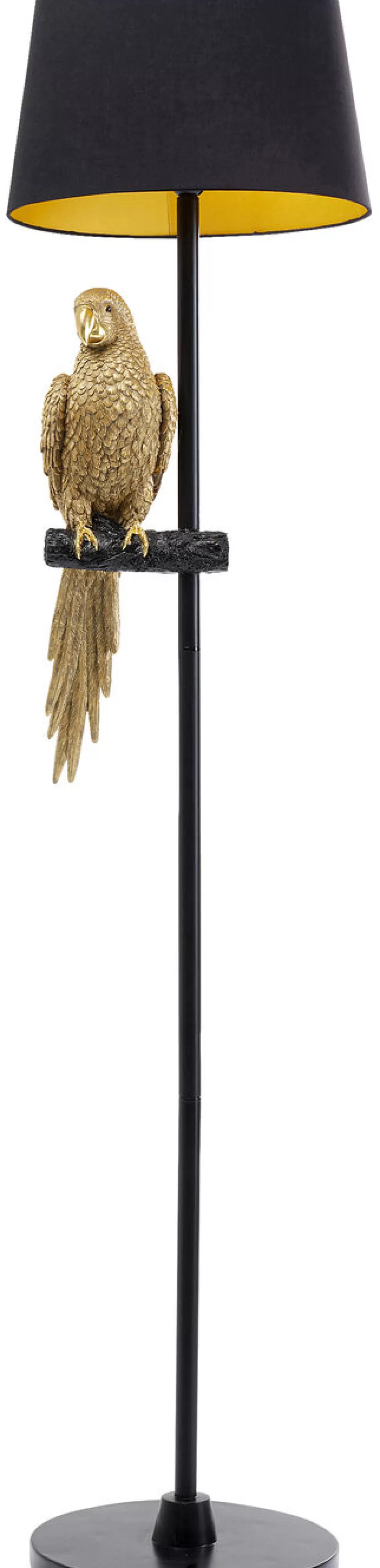 Lampy Podłogowe-KARE Design Lampa Podłogowa Animal Parrot Ø40x176 Cm Czarno-złota