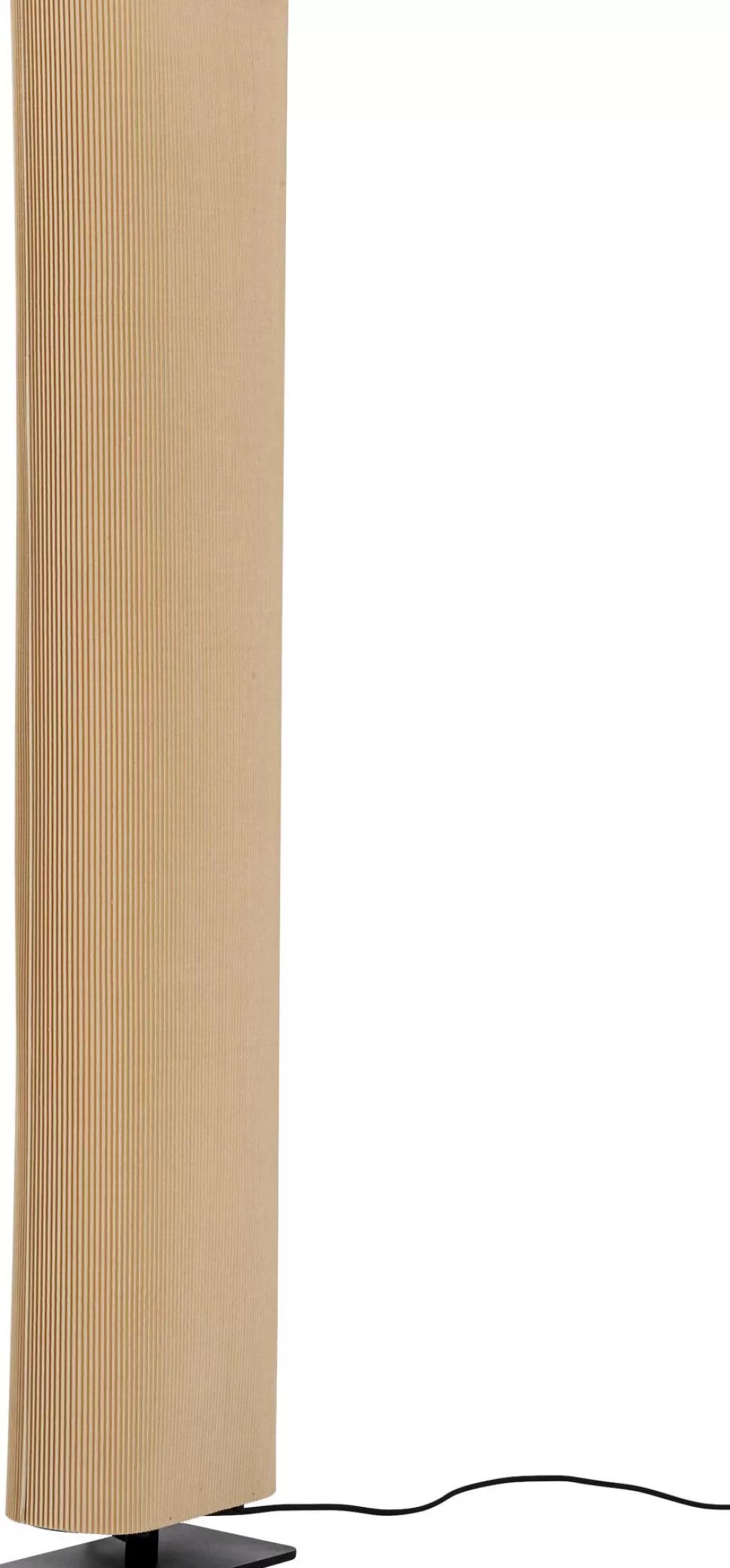 Lampy Podłogowe-KARE Design Lampa Podłogowa Beżowa Podstawa Czarna 26x120 Cm