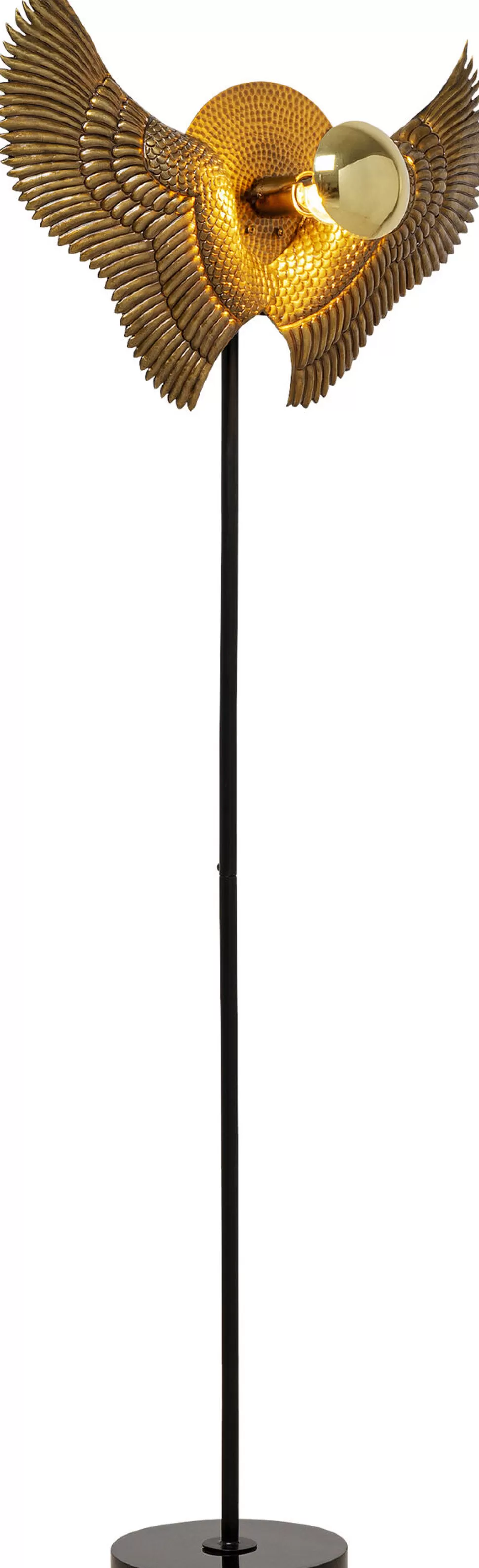 Lampy Podłogowe-KARE Design Lampa Podłogowa Bird Wings 66x168 Cm Czarno-złota