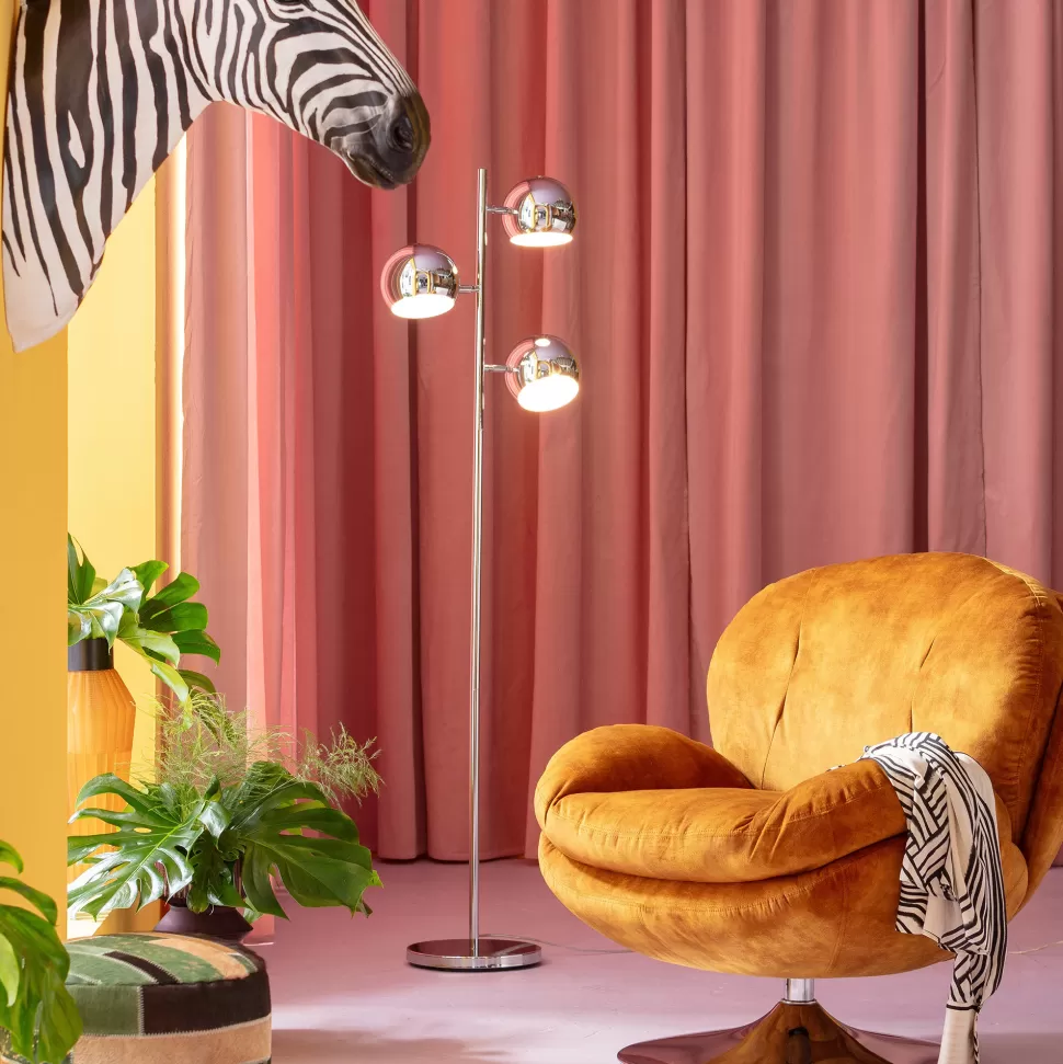 Lampy Podłogowe-KARE Design Lampa Podłogowa Calotta 40x151 Cm Srebrna