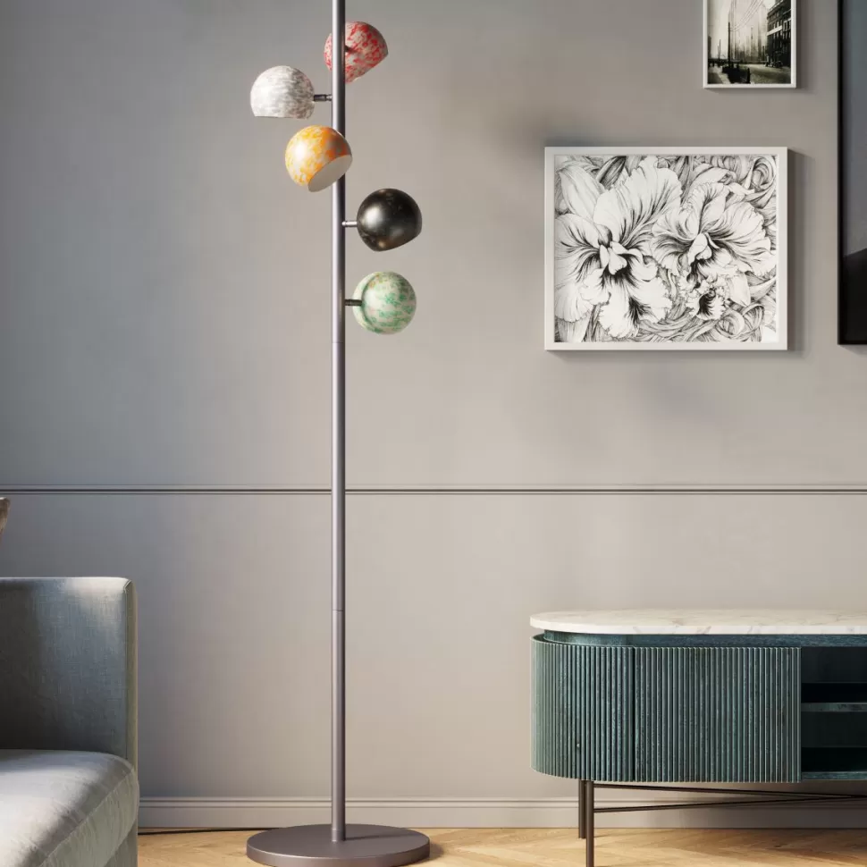 Lampy Podłogowe-KARE Design Lampa Podłogowa Calotta Antico 5L 40x200 Cm Kolorowa