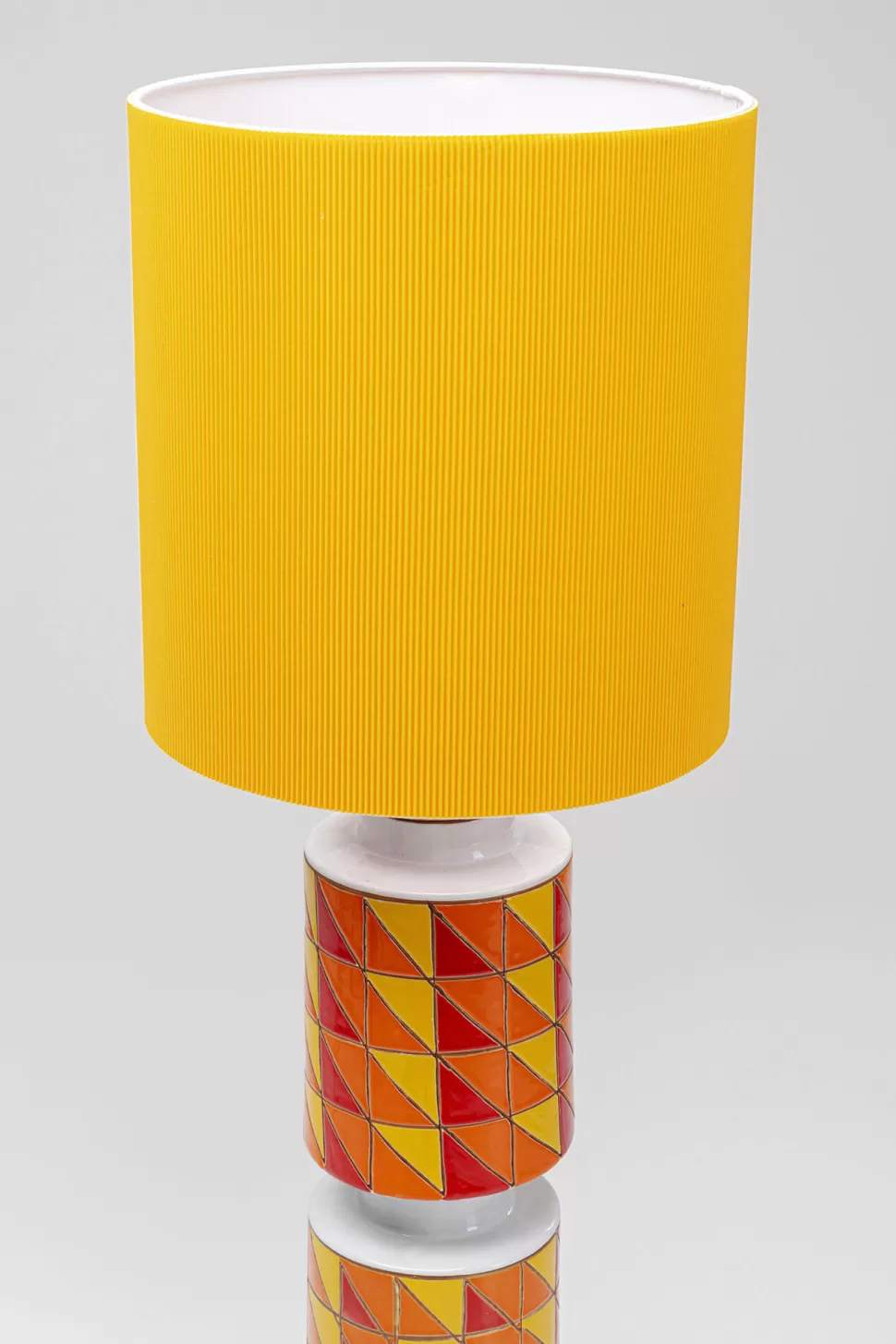Lampy Podłogowe-KARE Design Lampa Podłogowa Ceramiczna Kolorowa Abażur Pomarańczowy Ø33x138 Cm