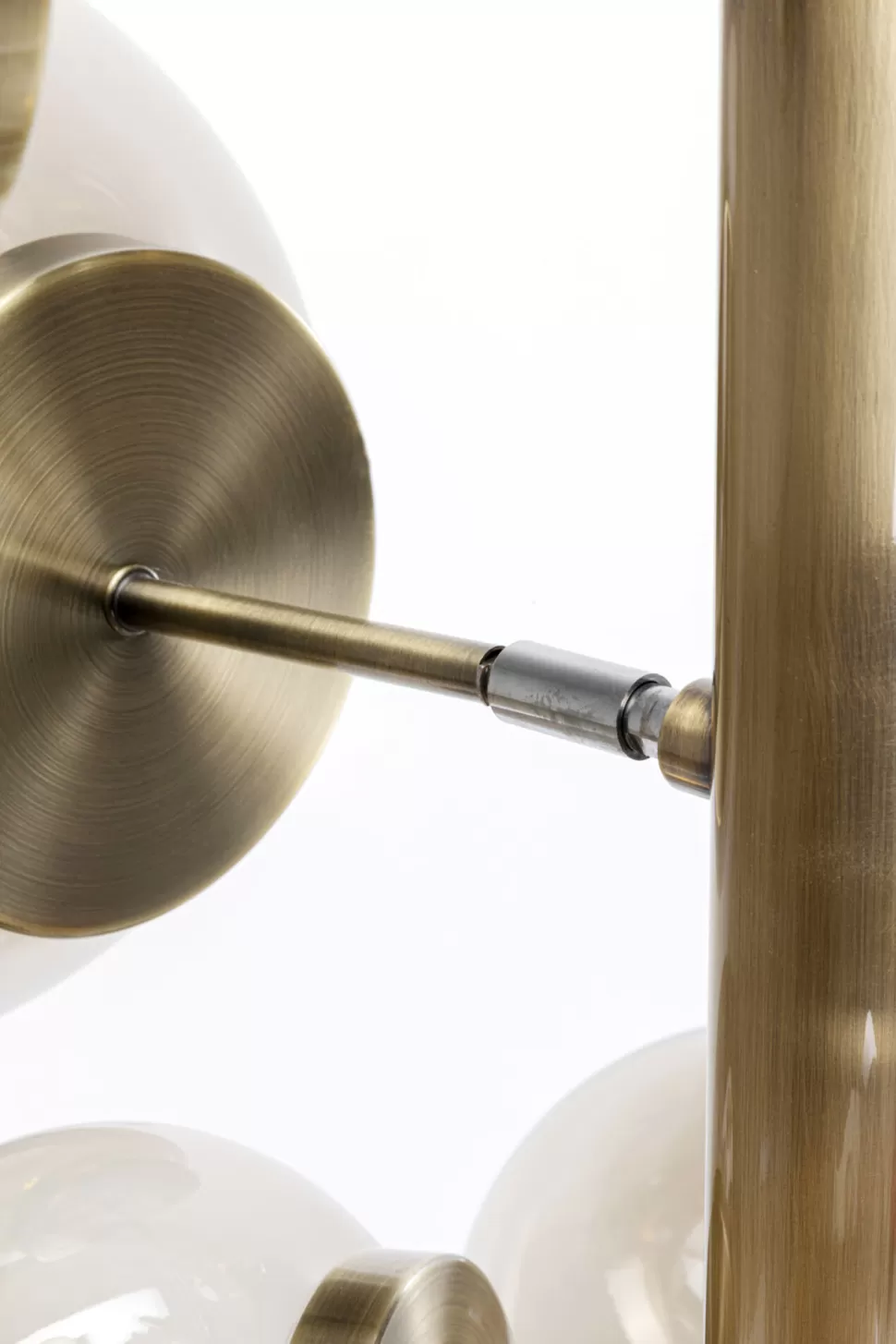 Lampy Podłogowe-KARE Design Lampa Podłogowa Duża Złota Klosze Szklane Kule Przydymione 160 Cm