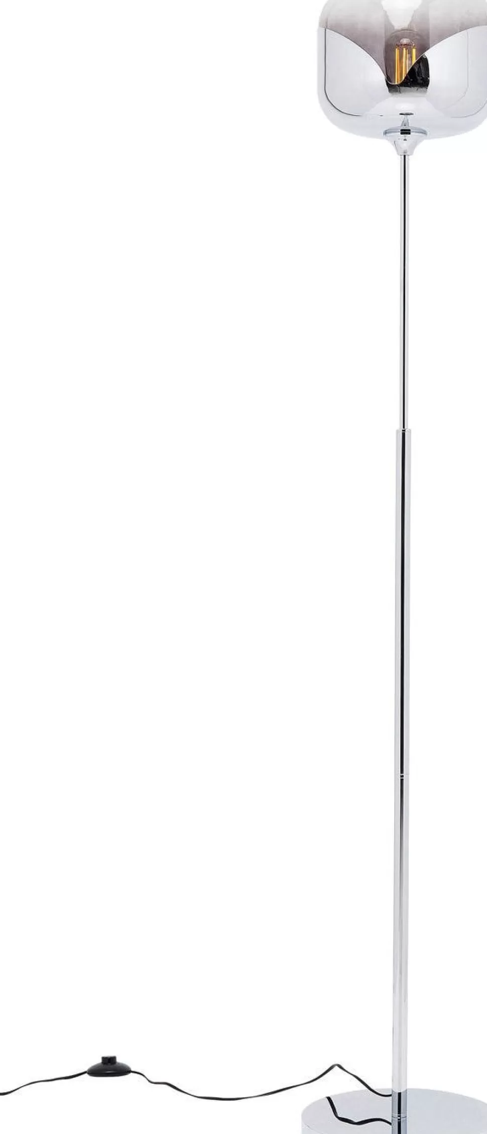 Lampy Podłogowe-KARE Design Lampa Podłogowa Goblet 25x160 Cm Srebrna