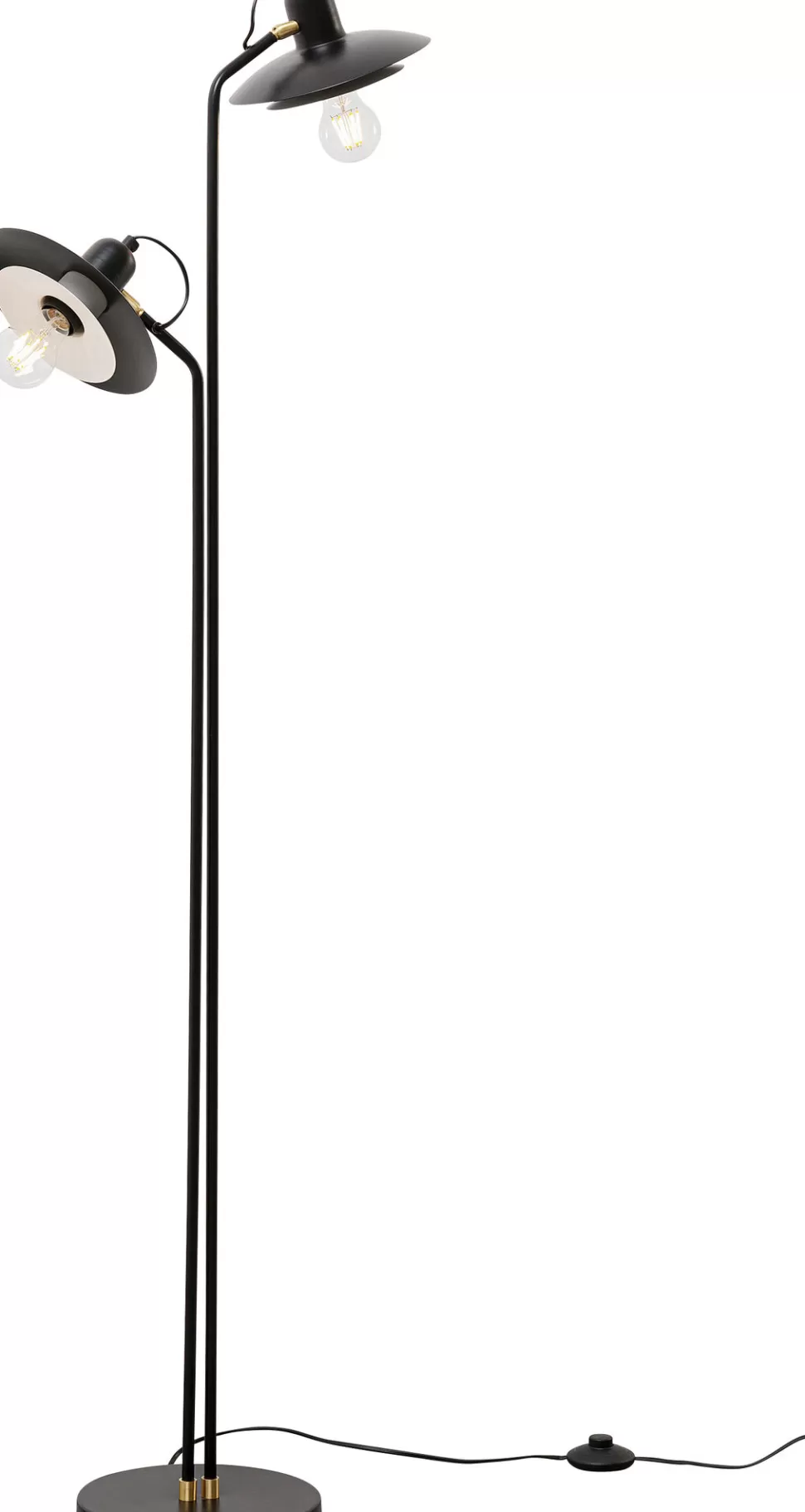 Lampy Podłogowe-KARE Design Lampa Podłogowa Podwójna Czarna Stalowa 149 Cm