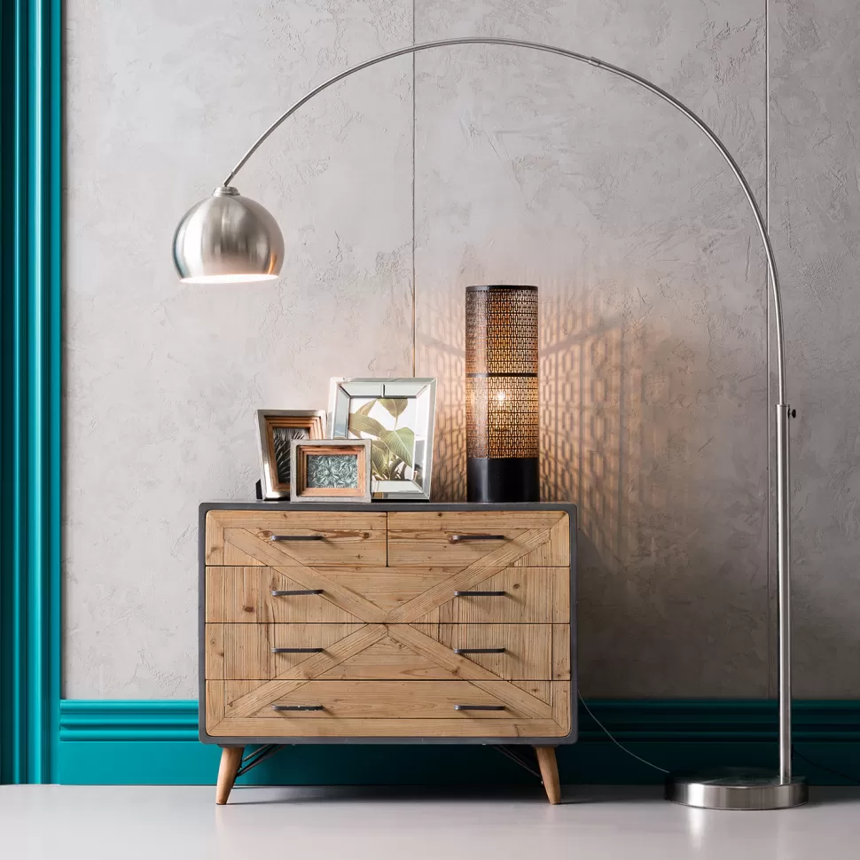 Lampy Podłogowe-KARE Design Lampa Podłogowa Small Deal Srebrna