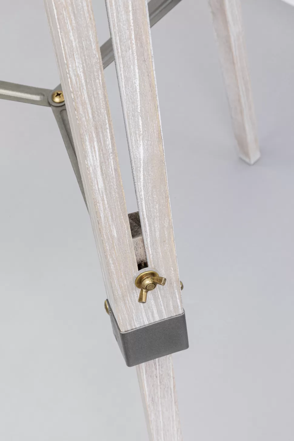 Lampy Podłogowe-KARE Design Lampa Podłogowa Trójnóg Vintage Drewno Sosnowe I Stal 110-155 Cm