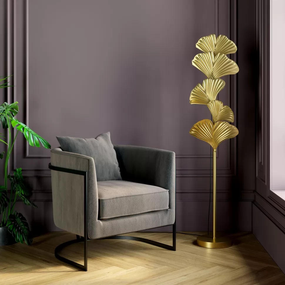 Lampy Podłogowe-KARE Design Lampa Podłogowa Yuva 44x160 Cm Złota