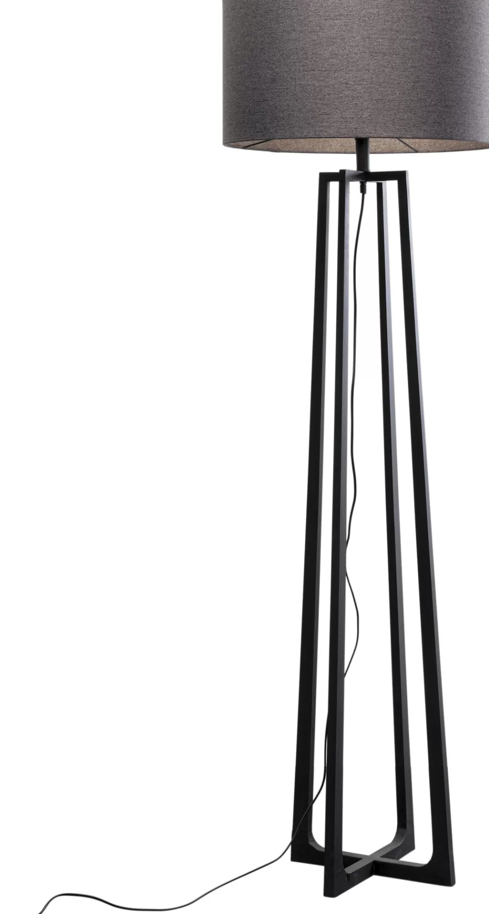 Lampy Podłogowe-KARE Design Lampa Podłogowa Z Abażurem Czarna Stal 160 Cm