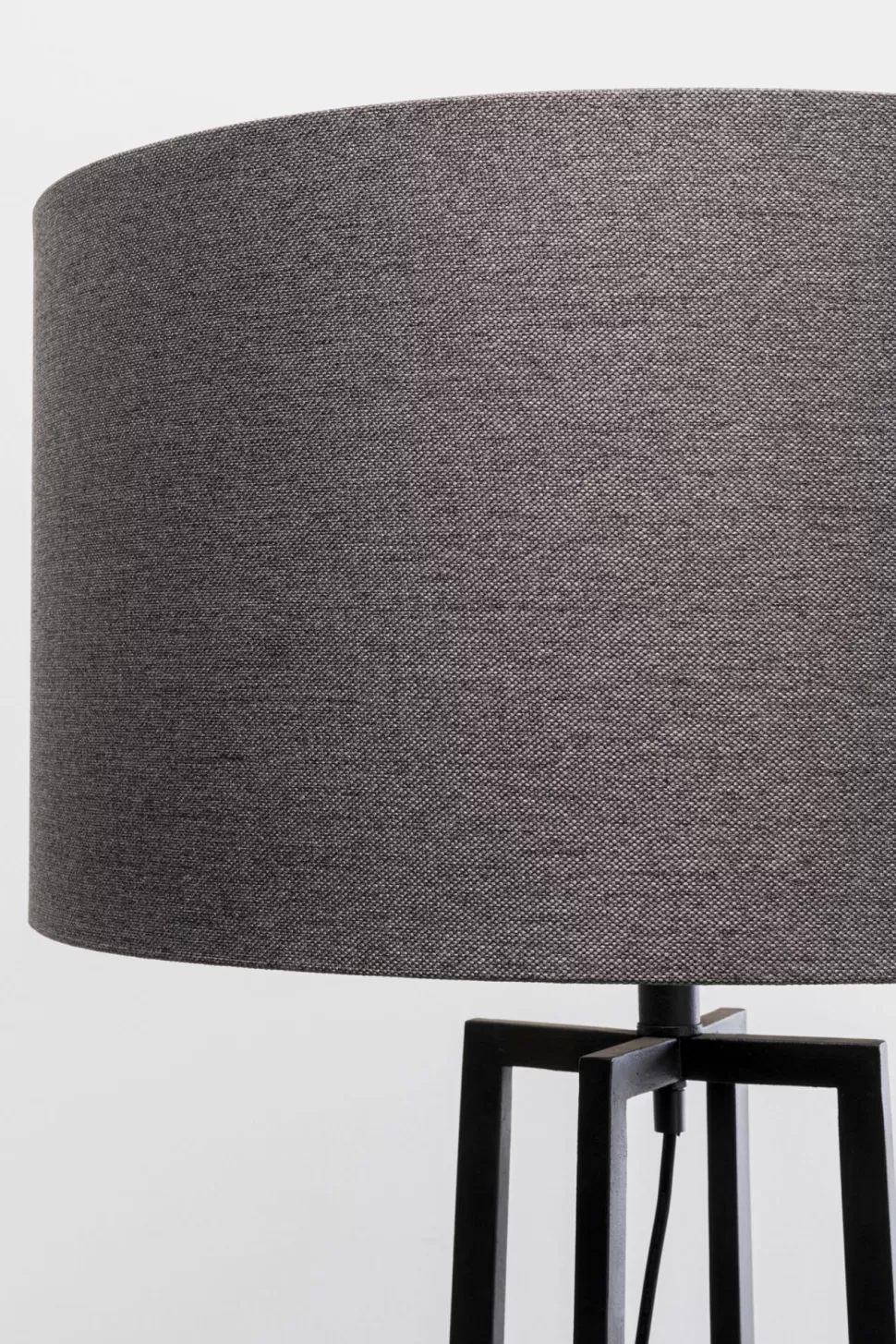 Lampy Podłogowe-KARE Design Lampa Podłogowa Z Abażurem Czarna Stal 160 Cm