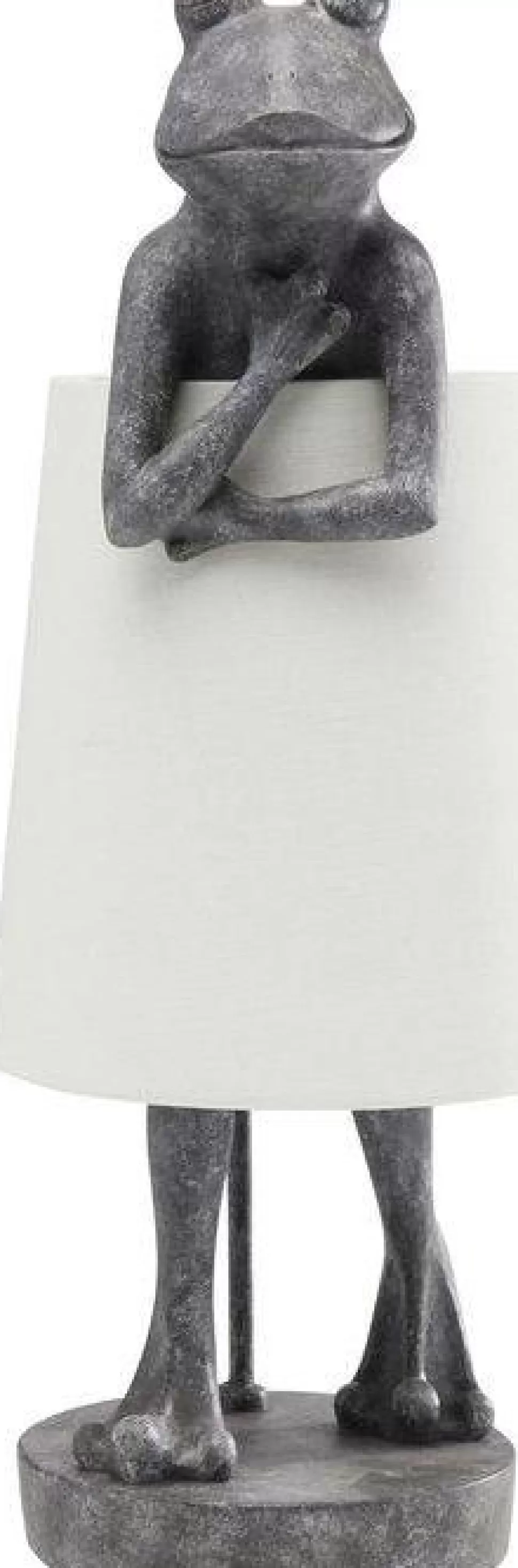 Lampy Stołowe-KARE Design Lampa Stołowa Animal Frog 23x58 Cm Szara