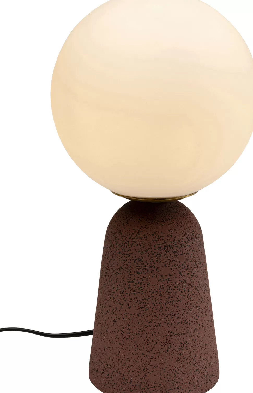 Lampy Stołowe-KARE Design Lampa Stołowa Czerwona Klosz Szklana Kula Ø16x31 Cm