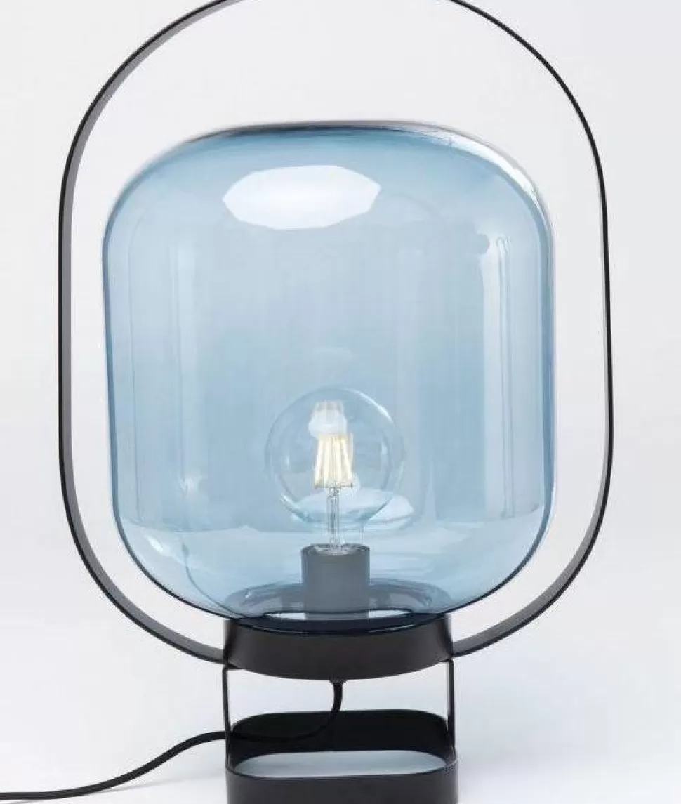 Lampy Stołowe-KARE Design Lampa Stołowa Jupiter 35x54 Cm Niebiesko-czarna