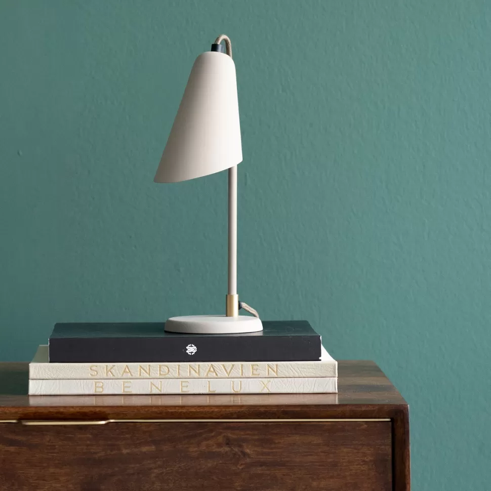 Lampy Stołowe-KARE Design Lampa Stołowa Mała Stalowa Kolor Beż 32 Cm