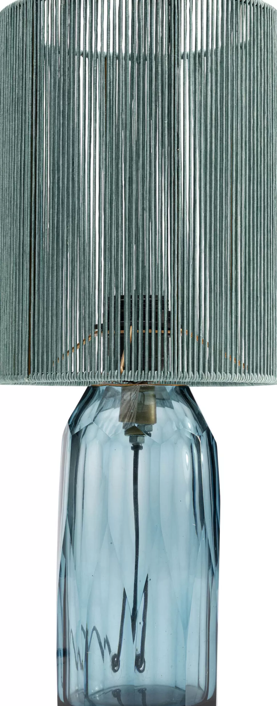 Lampy Stołowe-KARE Design Lampa Stołowa Niebieska Szkło I Tkanina 42 Cm