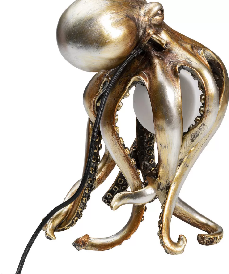 Lampy Stołowe-KARE Design Lampa Stołowa Octopus 26x34 Cm Złota