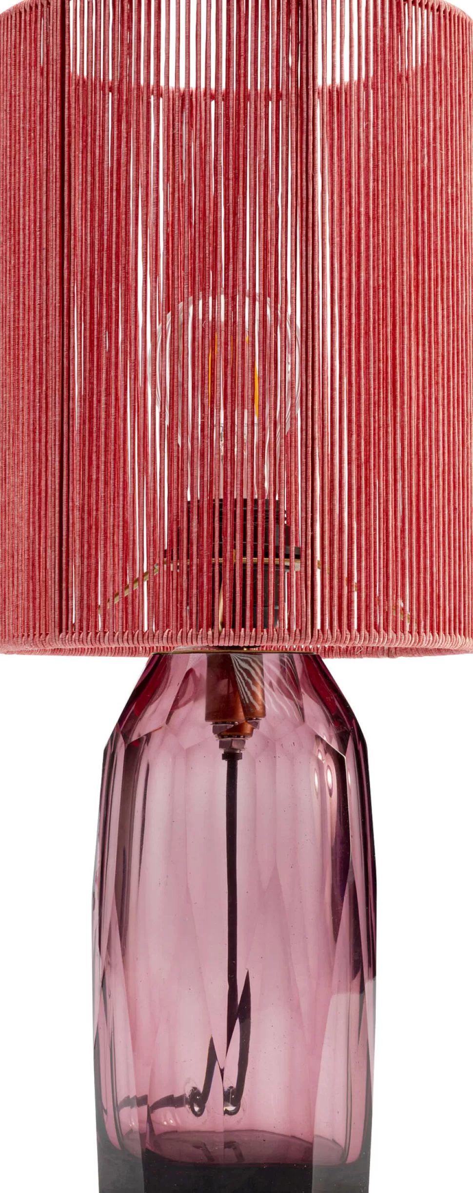 Lampy Stołowe-KARE Design Lampa Stołowa Różowa Szkło I Tkanina 42 Cm