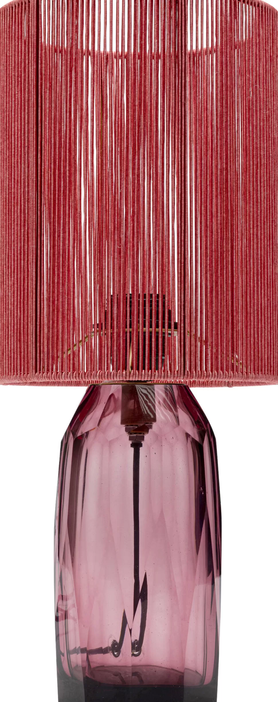 Lampy Stołowe-KARE Design Lampa Stołowa Różowa Szkło I Tkanina 42 Cm