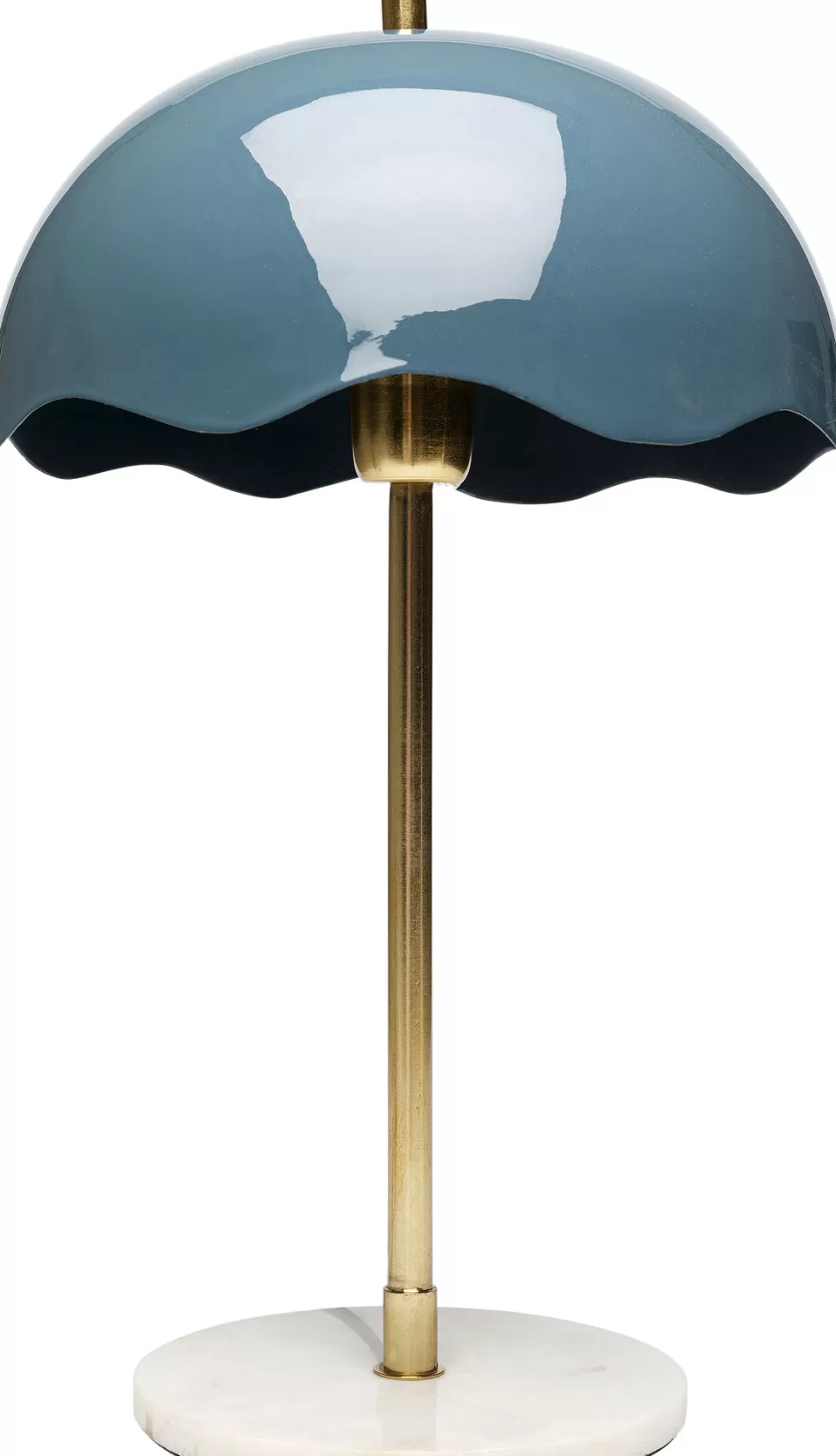 Lampy Stołowe-KARE Design Lampa Stołowa Stal I Marmur Klosz Niebieski Ø30x50 Cm