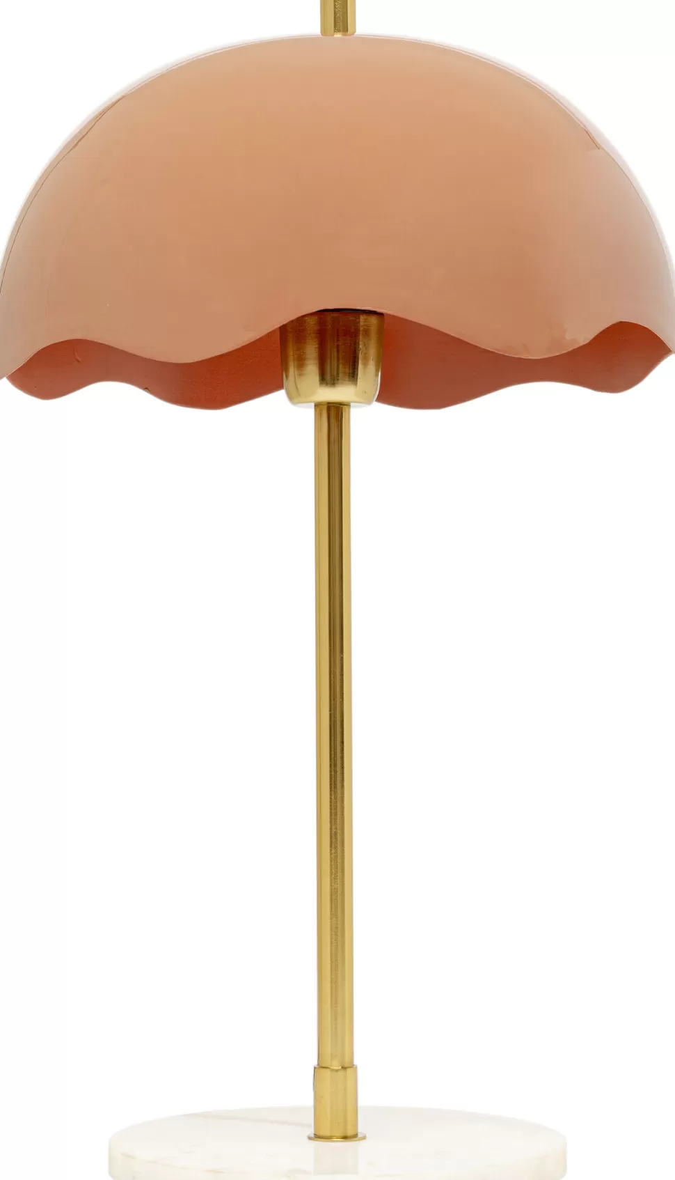 Lampy Stołowe-KARE Design Lampa Stołowa Stal I Marmur Klosz Różowy Ø30x50 Cm